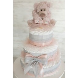 Tort scutece mare Pinky Bear Premium