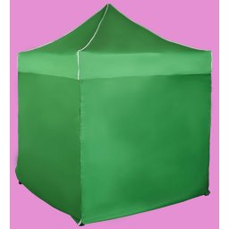 Pavilion de grădină 2x2m – din oțel, Verde, 4 pereţi laterali