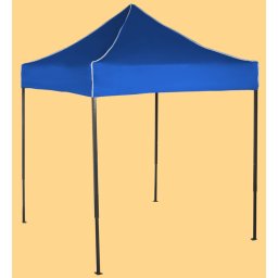 Pavilion de grădină 2x2m – din oțel, Albastru, Fără pereţi laterali