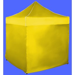 Pavilion de grădină 2x2m – din oțel, Galben, 4 pereţi laterali