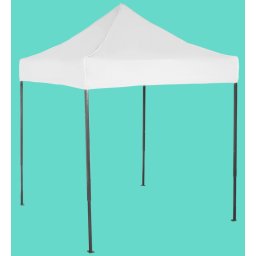 Pavilion de grădină 2x2m – din oțel, Alb, Fără pereţi laterali