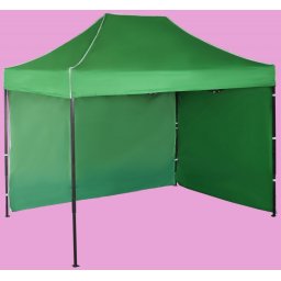 Pavilion de grădină 2x3m - din oțel, Verde, 2 pereţi laterali