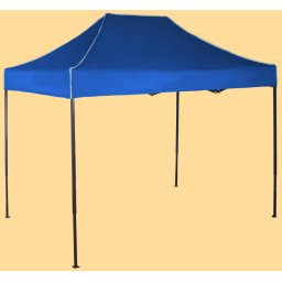 Pavilion de grădină 2x3m - din oțel, Albastru, Fără pereţi laterali