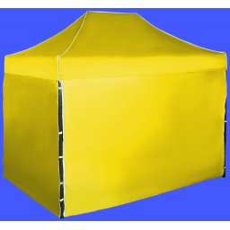 Pavilion de grădină 2x3m - din oțel, Galben, 4 pereţi laterali