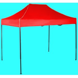 Pavilion de grădină 2x3m - din oțel, Roșu, Fără pereţi laterali