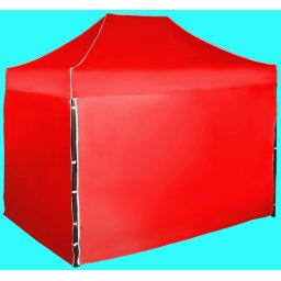 Pavilion de grădină 2x3m - din oțel, Roșu, 4 pereţi laterali