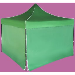 Pavilion de grădină 3x3m – din oțel, Verde, 4 pereţi laterali