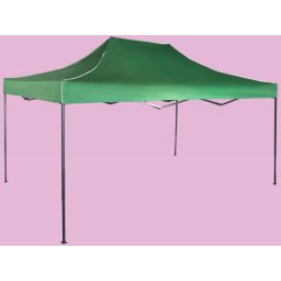Pavilion de grădină 3x4,5m – din oțel, Verde, Fără pereţi laterali