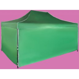 Pavilion de grădină 3x4,5m – din oțel, Verde, 4 pereţi laterali