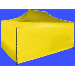 Pavilion de grădină 3x4,5m – din oțel, Galben, 4 pereţi laterali
