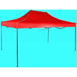 Pavilion de grădină 3x4,5m – din oțel, Roșu, Fără pereţi laterali