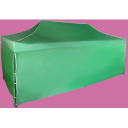 Pavilion de grădină 3x6m – din oțel, Verde, 4 pereţi laterali