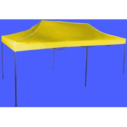 Pavilion de grădină 3x6m – din oțel, Galben, Fără pereţi laterali