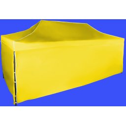 Pavilion de grădină 3x6m – din oțel, Galben, 4 pereţi laterali