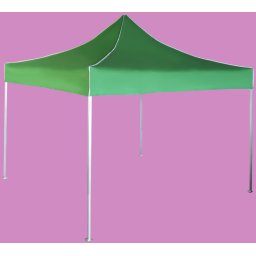 Pavilion de grădină 3x3m – din aluminiu, Verde, Fără pereţi laterali