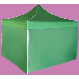 Pavilion de grădină 3x3m – din aluminiu, Verde, 4 pereţi laterali