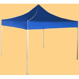 Pavilion de grădină 3x3m – din aluminiu, Albastru, Fără pereţi laterali
