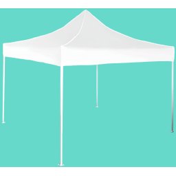 Pavilion de grădină 3x3m – din aluminiu, Alb, Fără pereţi laterali