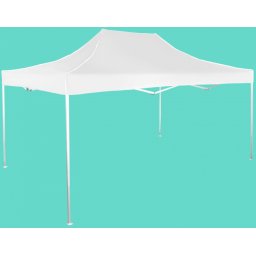 Pavilion de grădină 3x4,5m – din aluminiu, Alb, Fără pereţi laterali