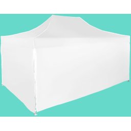 Pavilion de grădină 3x4,5m – din aluminiu, Alb, 4 pereţi laterali