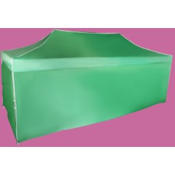 Pavilion de grădină 3x6m – din aluminiu, Verde, 4 pereţi laterali