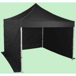 Pavilion de grădină 3x3m - din aluminiu hexagonal, Negru