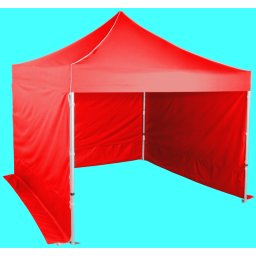Pavilion de grădină 3x3m - din aluminiu hexagonal, Roșu