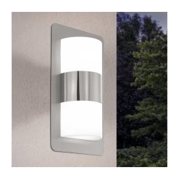 Eglo 98085 - Iluminat exterior CISTIERNA 2xE27/10W/230V IP44 crom mat