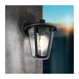Eglo 98121 - Aplică perete exterior MONREALE 1xE27/60W/230V IP44 negru