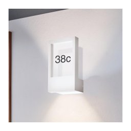 Eglo 98143 - Număr de casă MONTEROS 1xE27/28W/230V IP44 alb