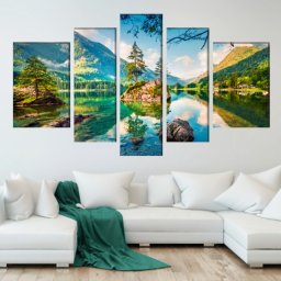 Multicanvas Peisaj de Vis La Munte TML50 (SET 5 TABLOURI CANVAS: 2x40x60cm/ 2x30x80cm/ 1x30x100cm)
