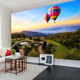 Fototapet Peisaj Balon cu Aer Cald BTL42 (Alege materialul: : Tapet Hartie Semilucios + Adeziv, MP: 1 mp)