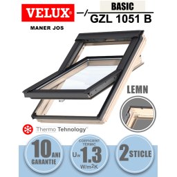 Fereastra mansarda VELUX GZL 1051B, lemn, 2 sticle, maner jos