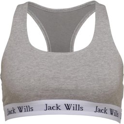 Jack Wills Dibsdall Heritage Crop Bralette Grey Marl