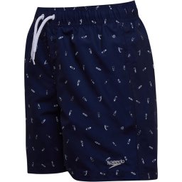 Speedo Printed Leisure 15 Inch Navy/White