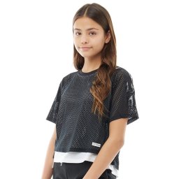 Converse Junior Double Layer Mesh Raglan Black