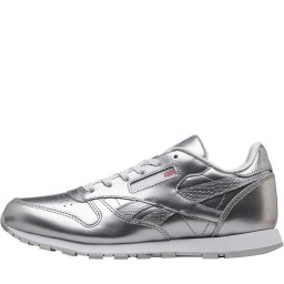 Reebok Classics Junior Leather Metallic Silver/White
