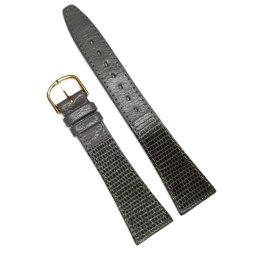 Curea de Ceas Vintage Gri – Jumătate Imprimeu Șopârlă – Swiss Made – 12/14/20 mm – Cataramă Aurie – Lungime M