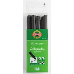 Set 4 markere caligrafice KOH-I-NOOR