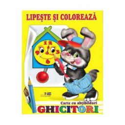 Ghicitori - Iepure - Lipeste si coloreaza. Carte cu abtibilduri
