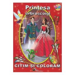 Printesa si broscoiul - Citim si coloram