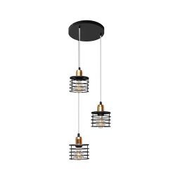 Lustră pe cablu EDISON 3xE27/15W/230V