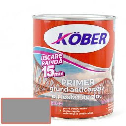 Grund metal, Kober Primer, anticoroziv, Gri, cu fosfat de zinc, 20 kg, uscare 15 ore,