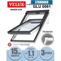 Fereastra mansarda VELUX GLU 0061, poliuretan, 3 sticle, maner sus