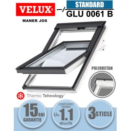 Fereastra mansarda VELUX GLU 0061B, poliuretan, 3 sticle, maner jos