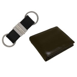 Set Casual Man, Breloc Hugo Boss si Portofel Piele Naturala Personalizabil