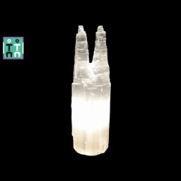 Veioza Obelisc Selenit Alb 2 Varfuri - Conic - XXL - 38-40 x 13-14 x 8-10 cm - 1 Buc