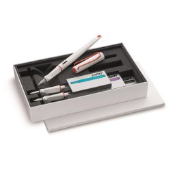 Set caligrafic Lamy Joy alb-rosu, editie speciala