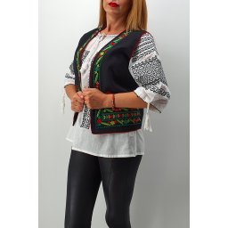 Vesta brodata cu model traditional Roxana