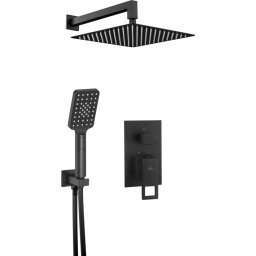 Anemon negru set de dus incastrat cu baterie , para de dus, si dispersor fix NACN9MP
